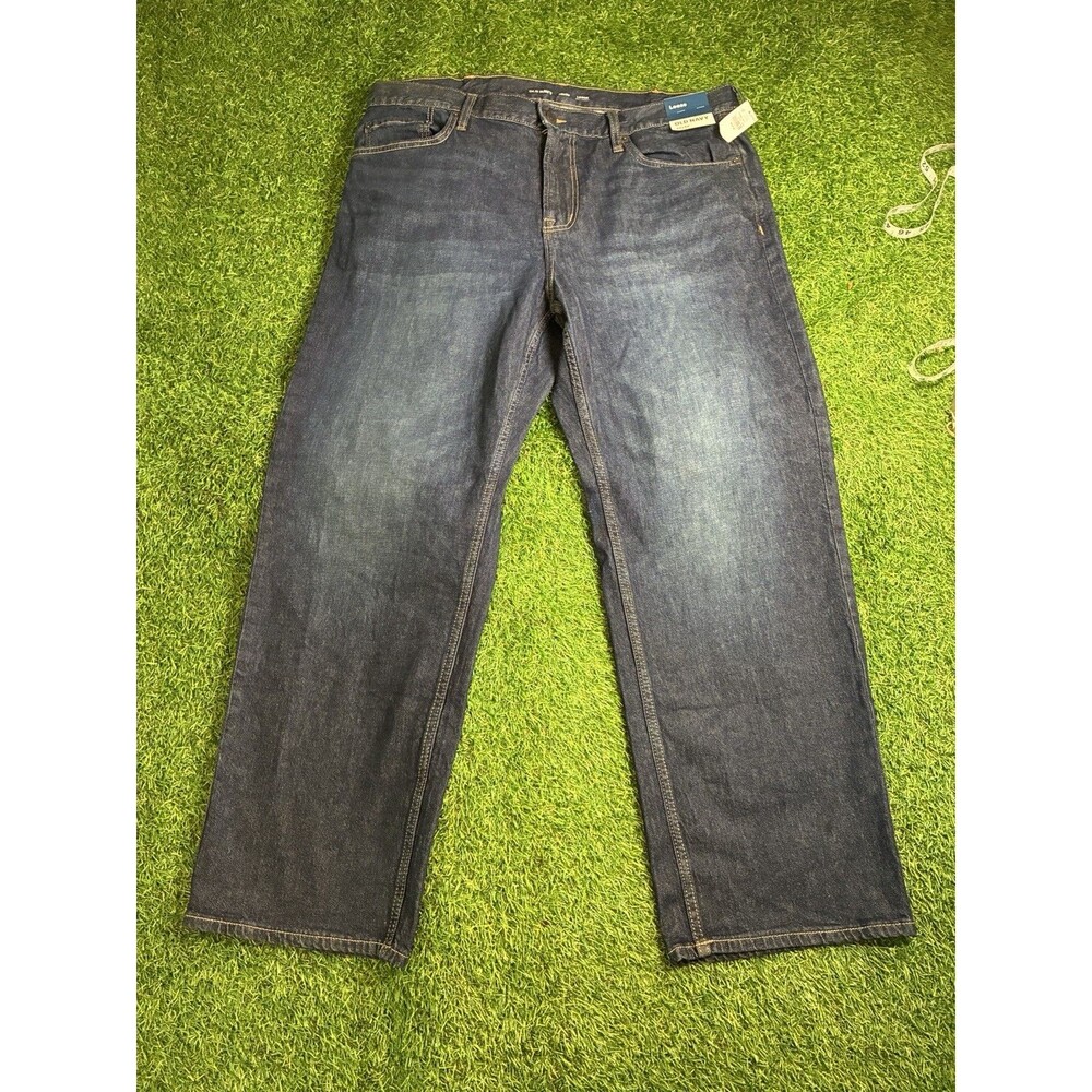 Old Navy Loose Built-In Flex Jeans Men’s 40x30 Dark Wash NWT Stretch Denim